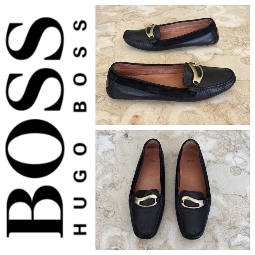 Hugo Boss Leather Driving Loafers